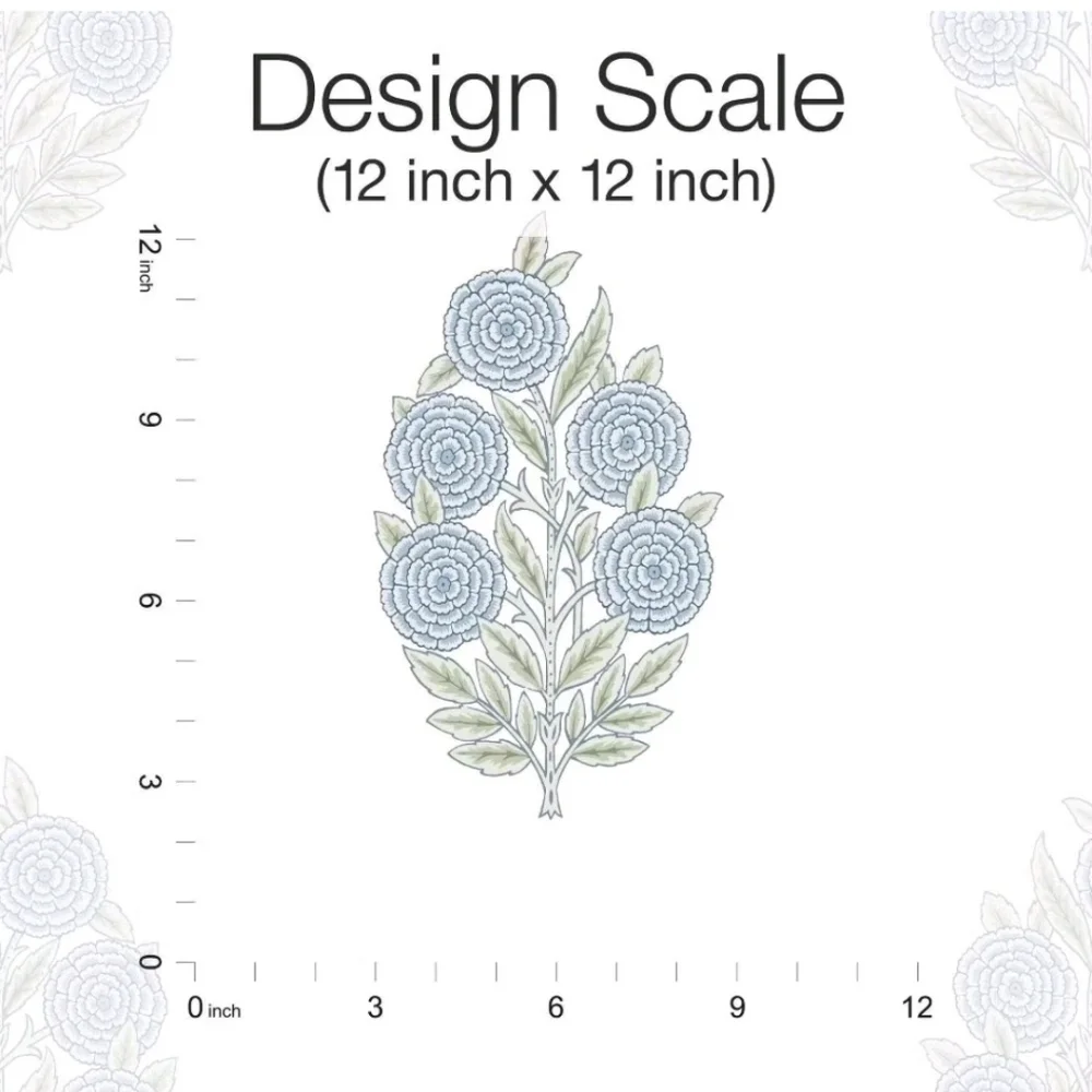 RoomMates Dutch Floral Blue Peel and Stick Wallpaper: Modern Self-Adhesive